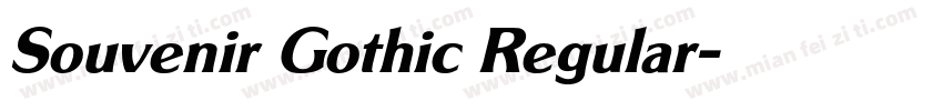 Souvenir Gothic Regular字体转换